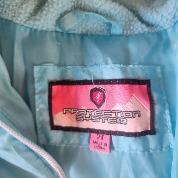Winter puffer Jacket 2T Girls Protection System, light blue - Picture 4 of 4
